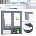 thumbnail image 3 of Pemberly Row Armoire de Rangement pour Salle de Bain à Double Porte Miroir Gris, 3 of 8