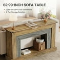 thumbnail image 5 of Tribesigns 63" Console Table, 2-Tier Farmhouse Wooden Sofa Table Behind The Couch, Brown & Grey, 5 of 8