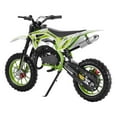 thumbnail image 4 of Happydeer 49cc Kids Dirt Bike, Gas Power Off Road Mini Motorcycle, Mini Bike with 10 inch Anti-slip Tires Front Rear Disc Brakes, Pull Start, 2-Stroke, Speeds up to 40km/h (Green), 4 of 8