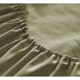 thumbnail image 4 of Mutlu Home Goods Rayon Made From Bamboo Sheets Set, Queen Sage Green Sheets -Deep Pockets-Available in Queen,King, California King,Twin,Twin XL-Wrinkle Free-Ultrasoft-4 Pieces, Queen Size, Sage Green, 4 of 5