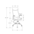 thumbnail image 3 of Monarch Specialties Office Chair, Adjustable Height, Swivel, Ergonomic, Armrests, Computer Desk, Work, Metal, Mesh, Black, Contemporary, Modern, 3 of 5