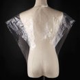 thumbnail image 1 of 200pcs Disposable Plastic Hair Trimming Cape Waterproof Hairdresser Shawl Home Hairstyle Makeup Wrap, 1 of 3
