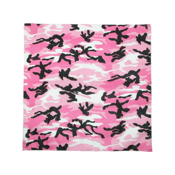 CTM  Cotton Pink Camouflage Bandana (Pack of 5) (Women)