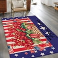 thumbnail image 3 of Independence Day Washable Area Rug 2.7 x 5 ft Red Floral Basket, Soft Non Slip Rugs Stain Repellent Indoor Felt Carpet for Living Dining Room Bedroom Home Office, 3 of 9