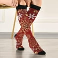 thumbnail image 5 of Coolnut Christmas Compression Socks, 1 Pack Women Men Long Stocking (20-30mmHg) Travel Knee High Stockings for Athletic Sports,Running,Cycling,Nursing, 5 of 6