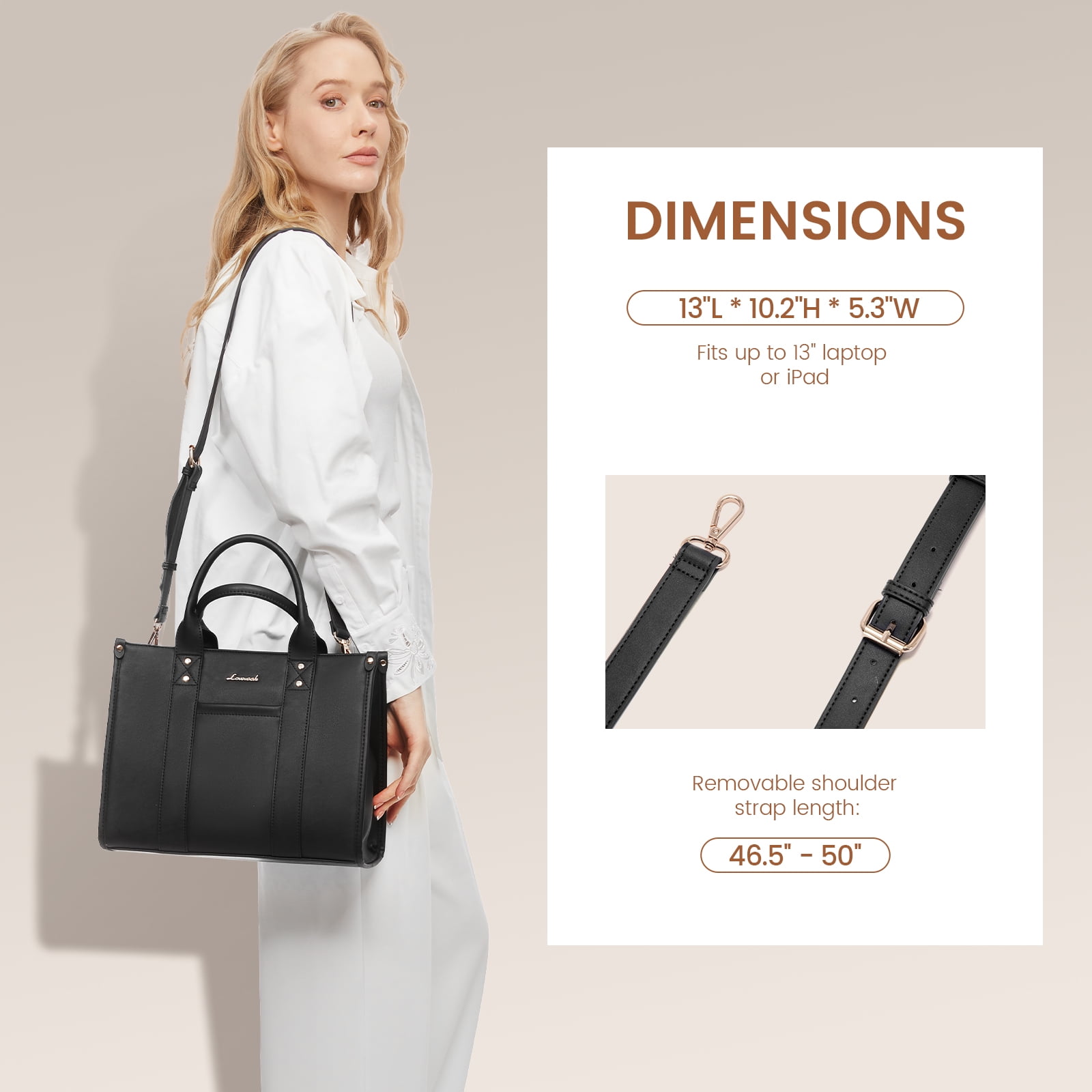 Lovevook Purse and Handbags,Vegan Leather Tote Bag for Women, Zipper Satchel Shoulder Bag Crossbody Bag for Daily