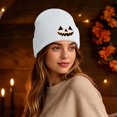thumbnail image 6 of GUACER Halloween Cute Beanies for Women Warm Casual Soft Embroidered Knit Hats, 6 of 7