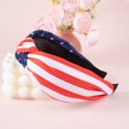 thumbnail image 3 of Eosunjian American Flag Headband Women Girls Red White Blue Elastic Hair Hoop Anti-Slip Knot Design Headgear Patriotic 4th of July Hair Accessories Style C, 3 of 13
