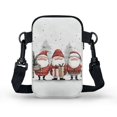 thumbnail image 2 of FUIALDOLG Christmas Cellphone Purse with Santa Claus Print, Double Deck Zipper Polyester Purse for Women Running and Travel, 2 of 7