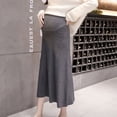 thumbnail image 3 of Falda de mujer embarazada Otoño e Invierno Moda Vestido de maternidad de moda Falda grande de punto con forro polar de longitud media Moda, 3 of 4