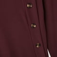 thumbnail image 6 of Zylanna Men's High Neck T-Shirts Tee, Buttons Solid Color Long Sleeve Turtleneck Casual Pullover Tops Wine, 6 of 7