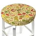 thumbnail image 3 of Balery Fruits And Vegetables Fundas de asiento para taburete de bar redondo de tela de terciopelo ajustables que protegen de arañazos y manchas para sillas de 14 a 17 pulgadas.-13 inch, 3 of 7
