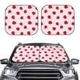 thumbnail image 2 of Daiia Strawberry 2PCS Car Windshield Sun Shade, Foldable Sun Shield for Car Front Window, Auto Sun Blocker Visor Protector Universal for Truck SUV Pickup-Medium, 2 of 7