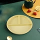 thumbnail image 3 of Platos divididos, 3 secciones, reutilizables, a prueba de , ligeros, duraderos, para niños, vajilla para bebés, vajilla para entrenamiento, cena, amarillo Macarena Placa de compartimento, 3 of 8