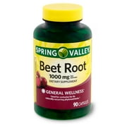 Angle View: Spring Valley Beet Root Dietary Supplement, 1000 mg, 90 Count