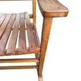 thumbnail image 4 of Brown Balcony Porch Adult Rocking Chair - Solid Hardwood Construction For Performance Wide And Comfortable Seat With Armrest Secure Slatted Back Rest Easy Assembly Included Hardware Instruction, 4 of 5