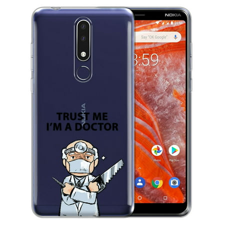 FINCIBO Soft TPU Clear Case Slim Protective Cover for Nokia 3.1 Plus 2019 6