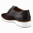 thumbnail image 3 of LIBERTYZENO Mens Casual Shoes Textile And Lizard Print Leather Lace-Up Oxford Casual Shoes For Mens Gutta Brown 13, 3 of 7
