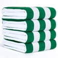 thumbnail image 3 of American Soft Linen, 100% Cotton 4-Pack Turkish Cabana Striped Beach Towels – Sand-Free, Soft & Absorbent, 30x60 Inches - Forest Green, 3 of 10