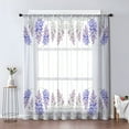 thumbnail image 5 of SPEKSEE 1Pc Spring Floral Printed Sheer Curtains, Pink Blue Purple Flowers Print Curtains for Bedroom Living Room Holiday Party Decor, 5 of 20