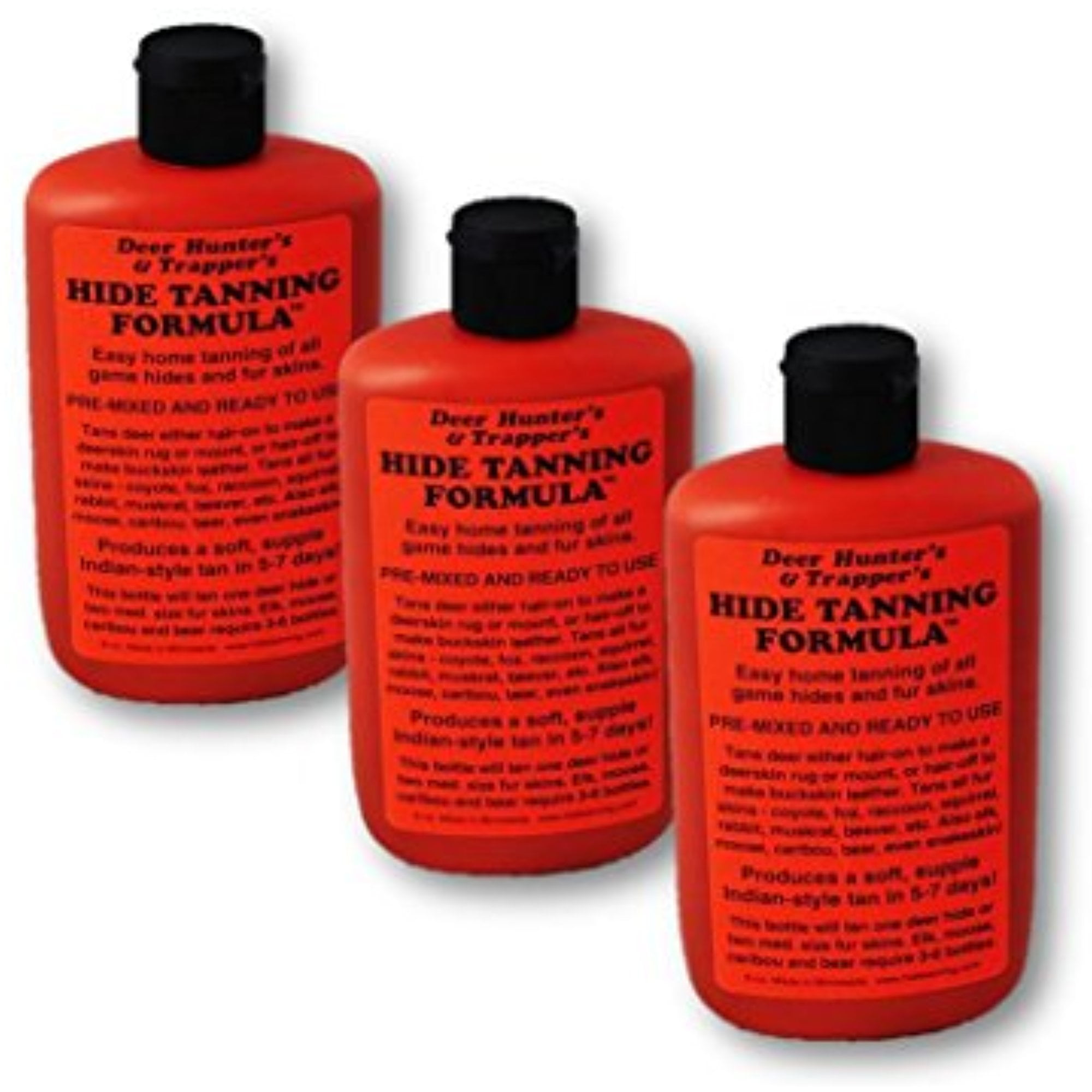 3 Pk Deer Hunter's & Trappers Hide Tanning Formula 8 Oz.