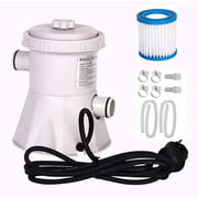 300 GPH Clear Cartridge Filter Pump for Above Ground Pools Electric Swimming Pool Filter Pump Pools Cleaning Tool for Inflatable Pool, Metal Frame Pool,EU Plug