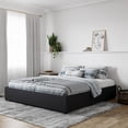 thumbnail image 3 of DHP Maven Platform Bed with Storage, King, Black Faux Leather, 3 of 15