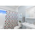 thumbnail image 4 of Simply Daisy 70" W x 73" L Christmas Beach Pattern Polyester Shower Curtain, Christmas Pink [1 Ct], 4 of 5