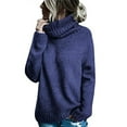 thumbnail image 3 of AOOCHASLIY Sweaters Fall Clothes Womens Fashion Long Sleeve Sweater Loose Turtleneck knitting Sweater, 3 of 5