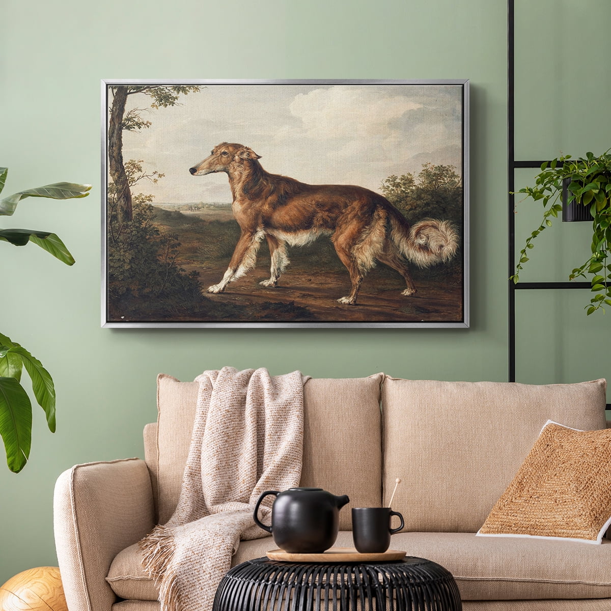 Vintage Animal Print-VII By Wexford Home Framed in Silver Wood Gallery Wrapped Canvas 17 in. x 25 in.