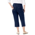 thumbnail image 2 of Woman Within Plus Size Petite Stretch Denim Five-Pocket Capri Jeans, 2 of 6