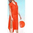thumbnail image 4 of HAPPY BAY Women's Beachwear Summer Swim Beach Dress Cover ups for Swimwear Women Short Front Tie Swimsuit Coverups for Women S-M Orange_AC99, 4 of 4