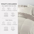 thumbnail image 4 of Comfort Canopy - California King Natural / Latte Bedding Bundle, Reversible Microfiber Comforter and Patterned Sheet Set, 4 of 13