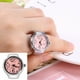 thumbnail image 3 of Reloj de Anillo de Dedo Ecomeon Cuarzo Acero Inoxidable Unisex Rosa, 3 of 5