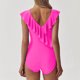 thumbnail image 3 of Traje Deportivo para las Mujeres Trajes de Baño de Color Sólido de Protección Solar sin Mangas, Poliéster para la Playa de Surf, 3 of 8