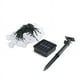 thumbnail image 4 of Cadena de luces solares, luces de hadas, 50 bolas de cristal LED, IP65 a prueba de agua, conector USB adicional, 8 modos de iluminación, decorativas para interiores y exteriores, hogar, jardín, fiesta, 4 of 5