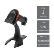 XIANJINO Fully Upgraded Wireless 2D QR Barcode Scanner with Stand, 3 in 1 Bluetooth & 2.4GHz Wireless & USB Wired, Connect Smart Phone Tablet PC, 2D COMS Image Bar Code Reader