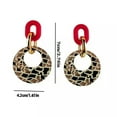 thumbnail image 3 of K-KED Silver Plated Leopard Acrylic Drop Earring Party Geometric Delicate Jewelry lab-created-Black, 3 of 9