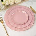 thumbnail image 6 of Efavormart 11" Dinner Plates – Set of 10 Plastic Dusty Rose Round Disposable Plates with Gold Ruffled Rim – Elegant Tableware for Wedding Receptions, Dinner Parties, Holiday Events, and Catering, 6 of 11