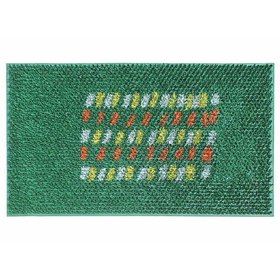 A1HC First Impression Grass Rubber Mat, Boot Scrapper, Low Pile, Natural Rubber, Non-Slip, Durable Heavy Duty Doormat, 18" W X 30" L