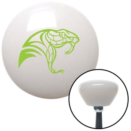 American Shifter Green Snake Profile White Retro Shift Knob with M16 x 1.5 Insert Shifter Auto Brody