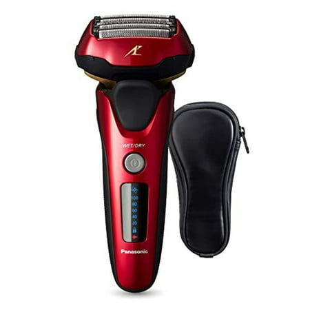 Panasonic ARC5 Electric Razor for Men with Pop-up Trimmer  Wet Dry 5-Blade Electric Shaver with Intelligent Shave Sensor and 16D Flexible Pivoting Head - ES-ALV6HR (Red)
