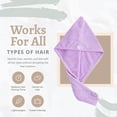 thumbnail image 4 of Rewera Toalla de turbante para el cabello Súper absorbente Turbante giratorio Gorros para el cabello seco Bucle de baño Sujetar Salón Sombrero para el cabello seco, 4 of 6