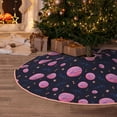 thumbnail image 5 of KLL Christmas Tree Skirt,Party Decorations Farmhouse for Christmas Decorations Holiday Party 48" -Pink Planets And Stars, 5 of 6