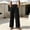 Black, variant on Women's Solid Color Loose Wide Leg Pants, Casual Long Trousers with Side Pockets Navy S