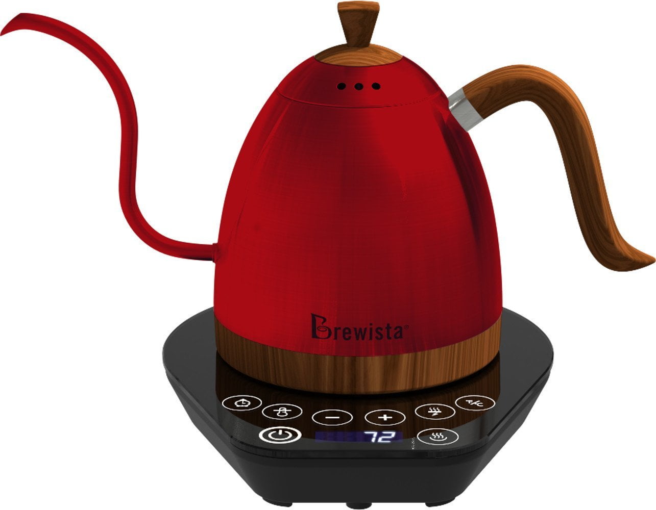 BREBA6VKETLR Brewista Artisan Gooseneck Variable Kettle (Red) Walmart