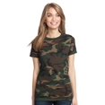 thumbnail image 1 of District Made - Ladies Thin Camo Crew Tee, Camo M, 1 of 2