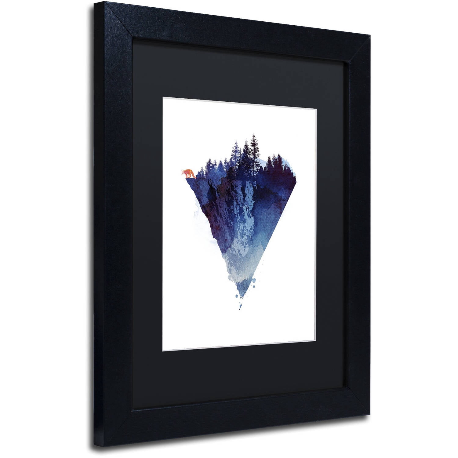 Trademark Fine Art 'Near To The Edge' Canvas Art by Robert Farkas, Black Matte, Black Frame