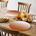 thumbnail image 4 of Fall Round Placemats Set of 4 Orange Ombre Place Mats Thanksgiving Woven Placemat Fall Orange Farmhouse Circle Braided Table Mat for Kitchen Dining Table Autumn Party Home Decor 15 Inch, 4 of 9