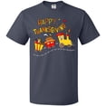 thumbnail image 3 of Inktastic Happy Thanksgiving Turkey Train with Food T-Shirt, 3 of 5